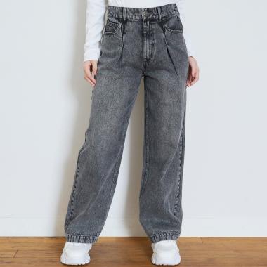 【LTXC】【セット可】タックワイドデニムパンツ