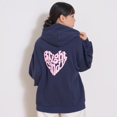 【秒かわトップス】【LTXC】ハート発泡パーカ