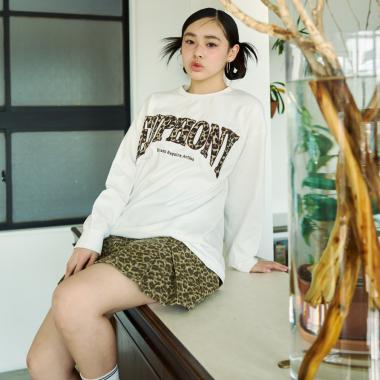 【LTXC/綿100%】カレッジ柄ロゴ長袖T