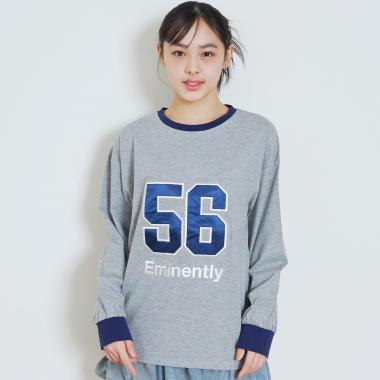 【LTXC/綿100%】ナンバーアップリ長袖T