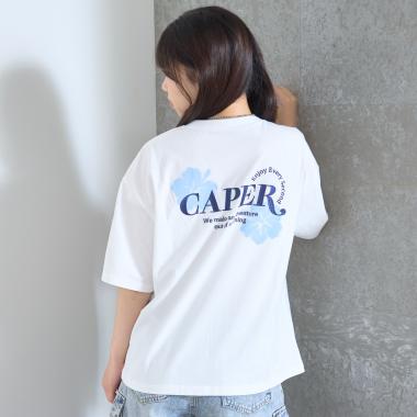 【LTXC/綿100%】5分袖グラフィック半袖T