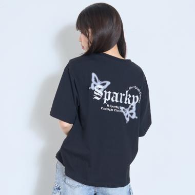 【LTXC/綿100%】5分袖グラフィック半袖T