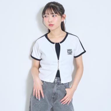 【LTXC/抗菌防臭】タンクつきラインジップ半袖