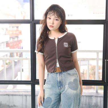 【LTXC/抗菌防臭】タンクつきラインジップ半袖