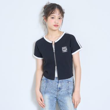 【LTXC/抗菌防臭】タンクつきラインジップ半袖