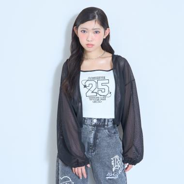 【LTXC/抗菌防臭】キャミつきメッシュパーカー