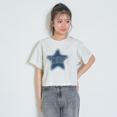 【LTXC/綿100%】スターモチーフスプレー半T