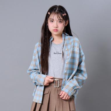 チェックルーズシャツ