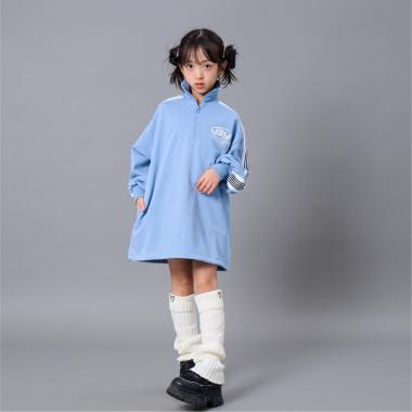 ハーフジップチュニック