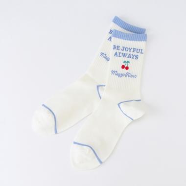 【リピート】【直営店で取り扱い無し】チェリーカレッジクルーソックス【日本製】