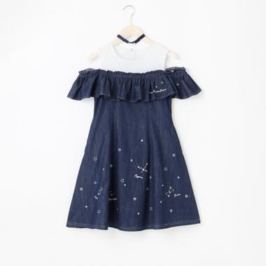 【リピート】【直営店で取り扱い無し】星座刺しゅうワンピース