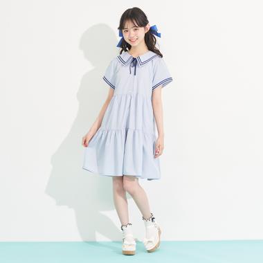 セーラーティアードワンピース