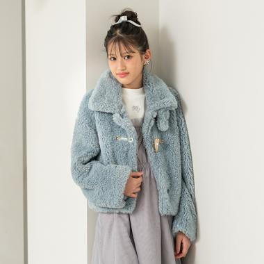 ふわもこボア　2WAYダッフルコート