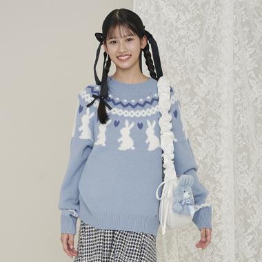 ノルディックうさぎニット