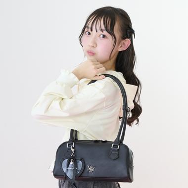 【ニコ☆プチ・Cuugal掲載】ハートチャームつきロングハンドルバッグ