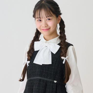 レースリボンタイブラウス