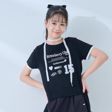 【接触冷感】ドットアップリケTシャツ