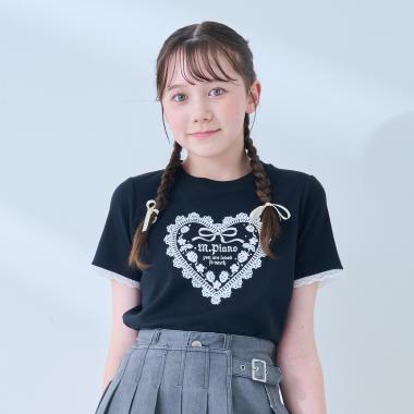 トリムレース半袖Tシャツ