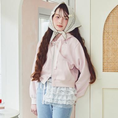 【抗菌防臭】フードきらきらジップパーカ