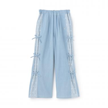 サイドレース×リボンイージーパンツ