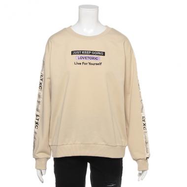 ミニ裏毛 テープロゴトレーナー