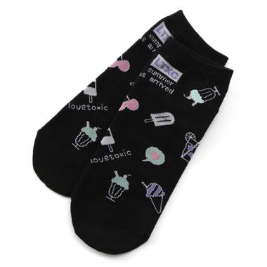 スイーツ総柄スニーカーインソックス