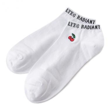 ワンポイント刺しゅうロゴスニーカーインソックス