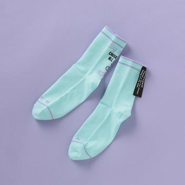 ロゴテープつきチェリークルーソックス