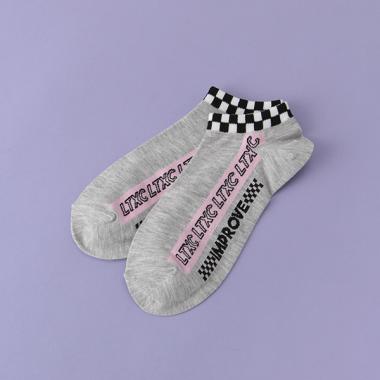 チェッカーロゴスニーカーインソックス