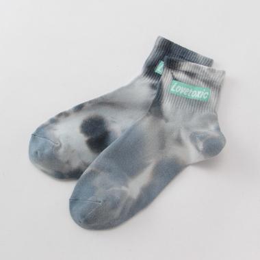 タイダイ柄クルーソックス