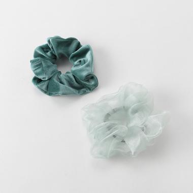 異素材シュシュ2個セット