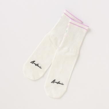 バックロゴリブクルーソックス