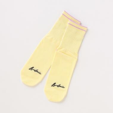 バックロゴリブクルーソックス