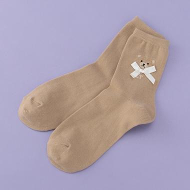 くまリボンクルーソックス