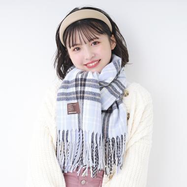 チェックマフラー