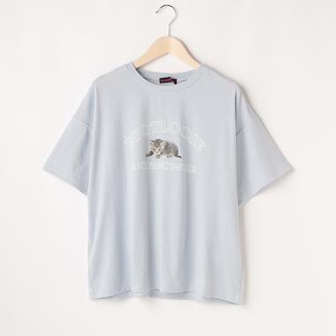 アニマル転写ロゴ半T