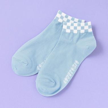 フラッグチェックアンクルソックス