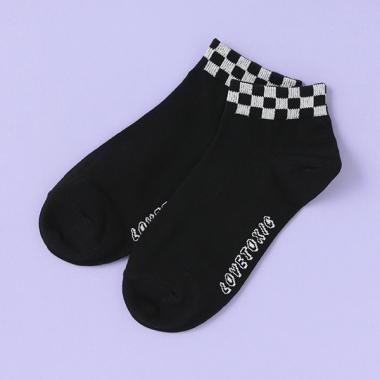 フラッグチェックアンクルソックス
