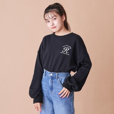 イニシャル短丈プルオーバー