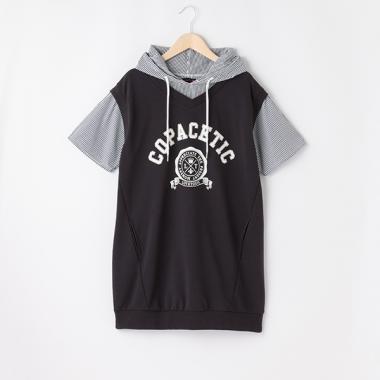 ストライプレイヤードワンピース