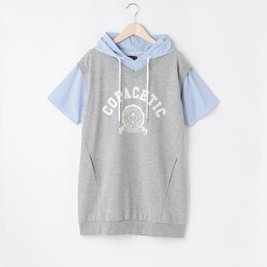 ストライプレイヤードワンピース