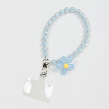 フラワービーズストラップ