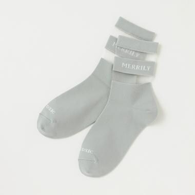 ライン透けソックス