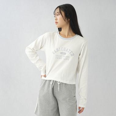 【LTXC】吸水速乾リンガーちび長袖Tシャツ