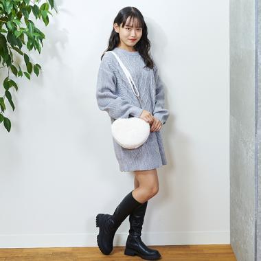 【WEB・一部店舗限定】【マシンウォッシャブル】ケーブルニットワンピ