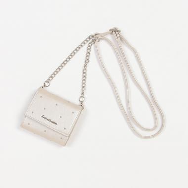 ショルダーつきシャイニー3ツ折財布