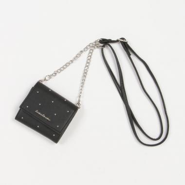 ショルダーつきシャイニー3ツ折財布