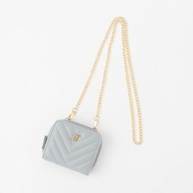 ショルダーつきキルティング財布