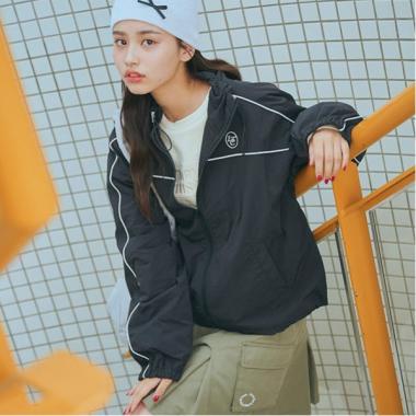 【撥水】パイピングナイロンブルゾン