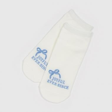 ロゴリボンスニーカー丈ソックス